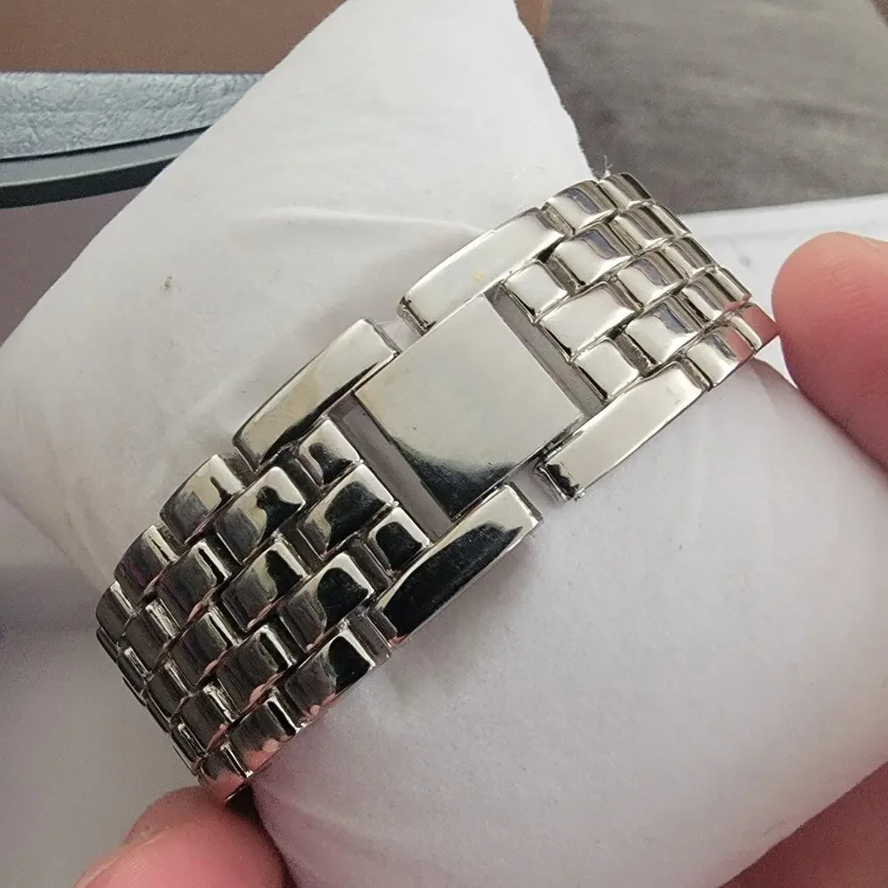 Vintage Sophie Quartz Womens Watch Silver White Dial Crystal Bezel Bracelet